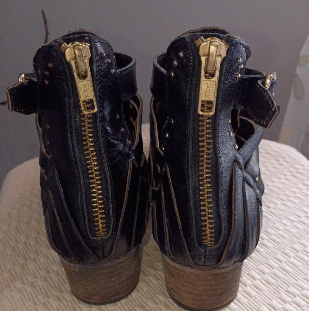 Matisse Black Leather Ankle Boots Siz 6.very Good Confition - Picture 3 of 7